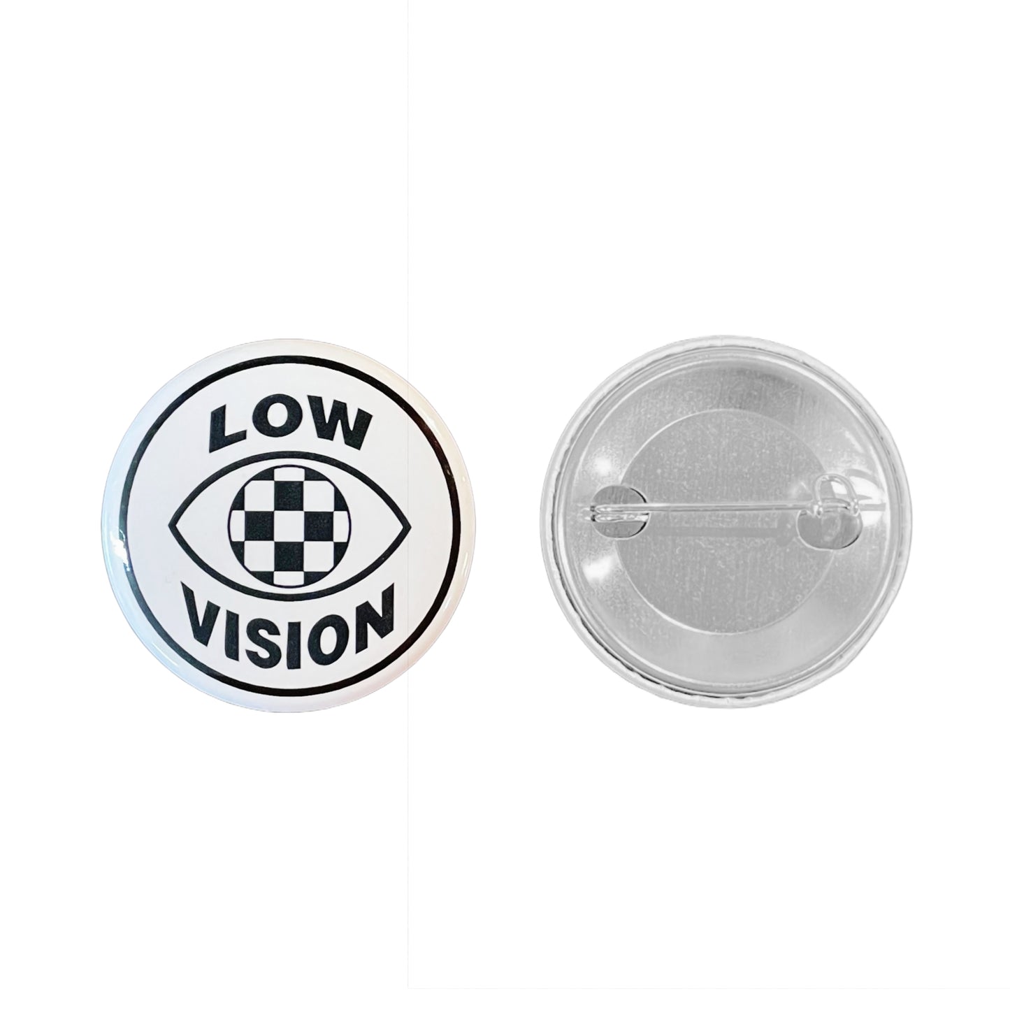 Checkered Eye Button/Pin